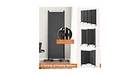 Slickblue 4-Panel Folding Room Divider 6 Feet Rolling Privacy Screen with Lockable Wheels