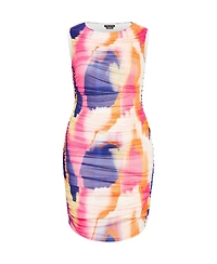 City Chic Plus Halo Print Dress