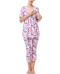 kimi + kai Maternity Koi Nursing Pajama Set