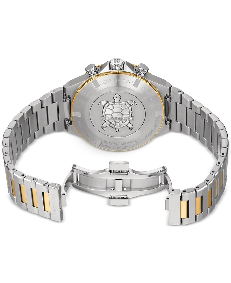 Certina Men's Swiss Chronograph Ds-7 Two-Tone Stainless Steel Bracelet Watch 41mm