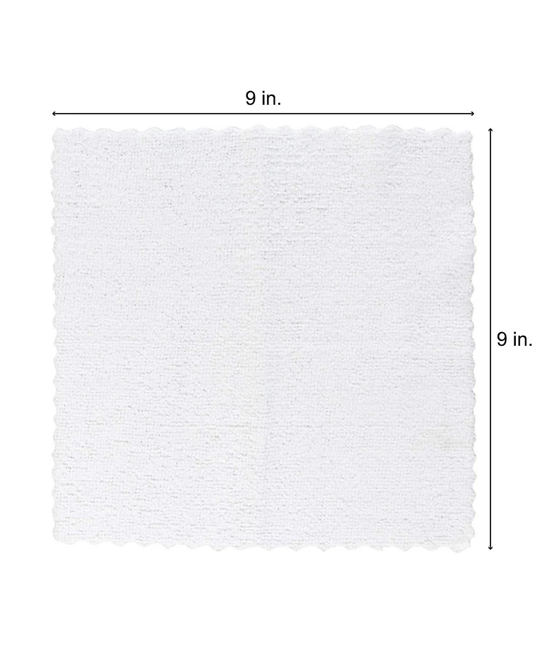 Microfiber Makeup Remover Cloths - (Pack of 25) Reusable Makeup Towels in a Tissue Box Dispenser, Facial Towels for Bathroom, 9 x 9 in, White