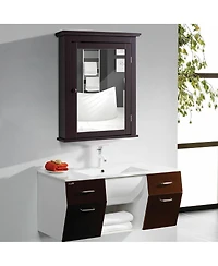 Sugift Bathroom Wall Mounted Storage Mirror Medicine Cabinet