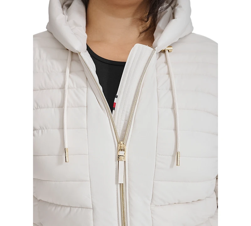 Tommy Hilfiger Plus Hooded Packable Puffer Coat, Created for Macy's