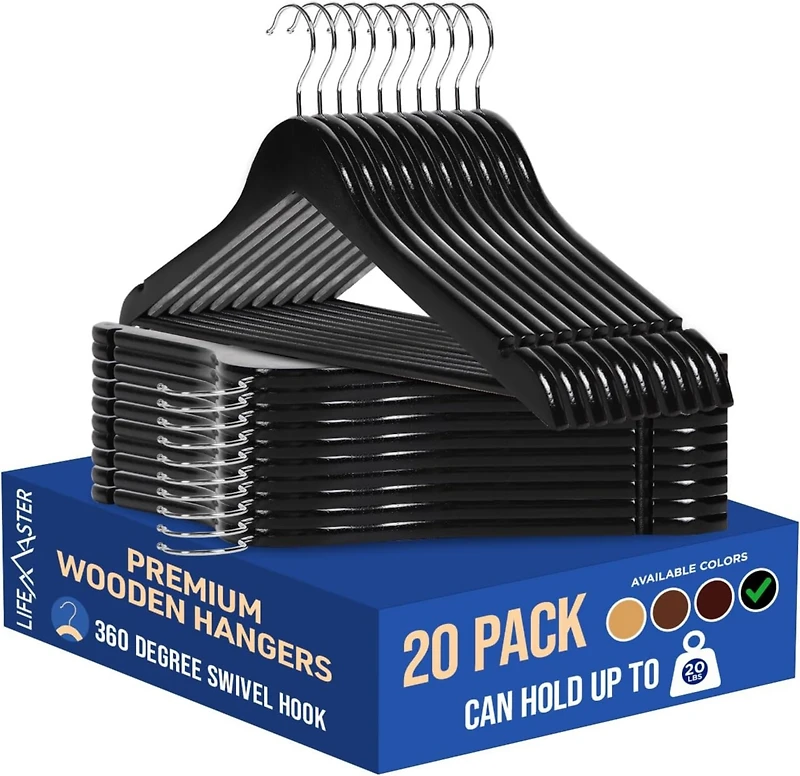 Lifemaster Wooden Hanger Set