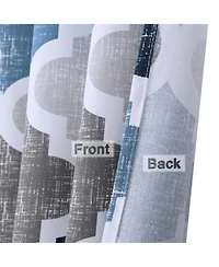 Caromio Quatrefoil Print Cotton Blend Fabric Shower Curtain, 72" x 72"