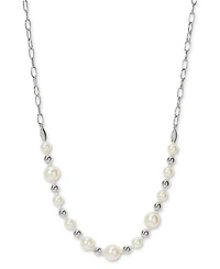 Ajoa by Nadri Silver-Tone Imitation Pearl Statement Necklace, 16" + 2" extender