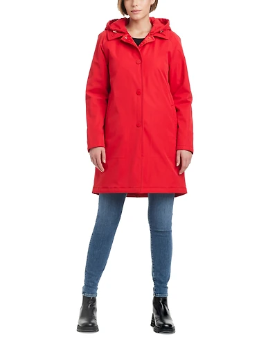 Kate Spade New York Women's Hooded A-Line Raincoat