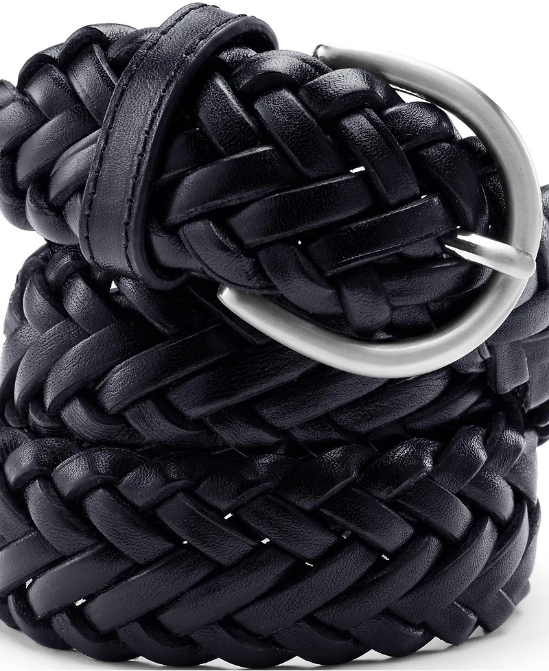 Lands' End Women's Leather Braided Belt