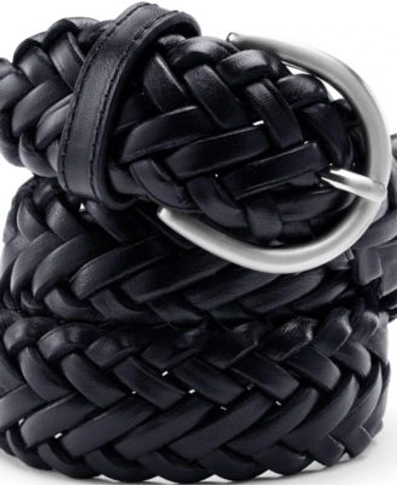 Lands End Womens Leather Braided Belt