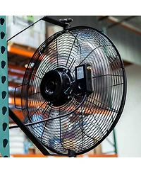 Newair 18" High Velocity Wall Mount Fan, Heavy Duty Outdoor Fan, Adjustable Tilt and 3 Speeds up to 4012 Cfm, Pull Chain Switch | Wall Fan or Garage F