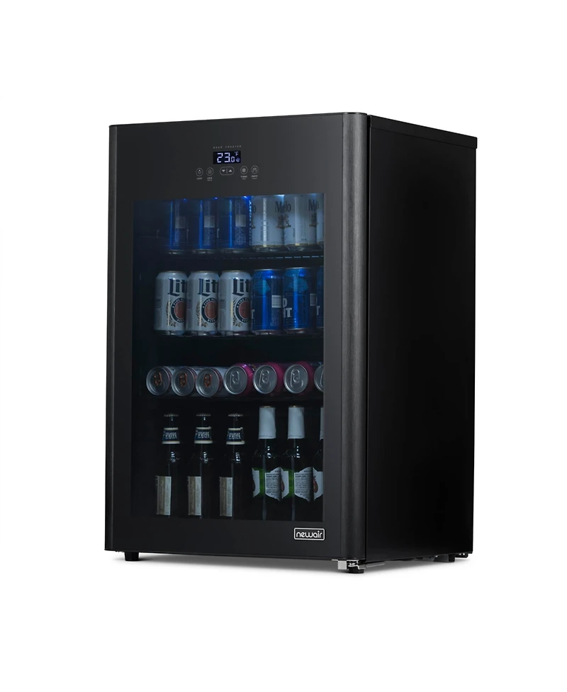 Newair Beer Froster 125 Can Freestanding Beverage Fridge in Black with Party and Turbo Mode, Chills Down to 23 Degrees