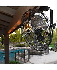 Newair 20" High Velocity Wall Mount Fan, Heavy Duty Waterproof Outdoor Fan, Adjustable Tilt and 3 Speeds up to 4650 Cfm, Pull Chain Switch | Wall