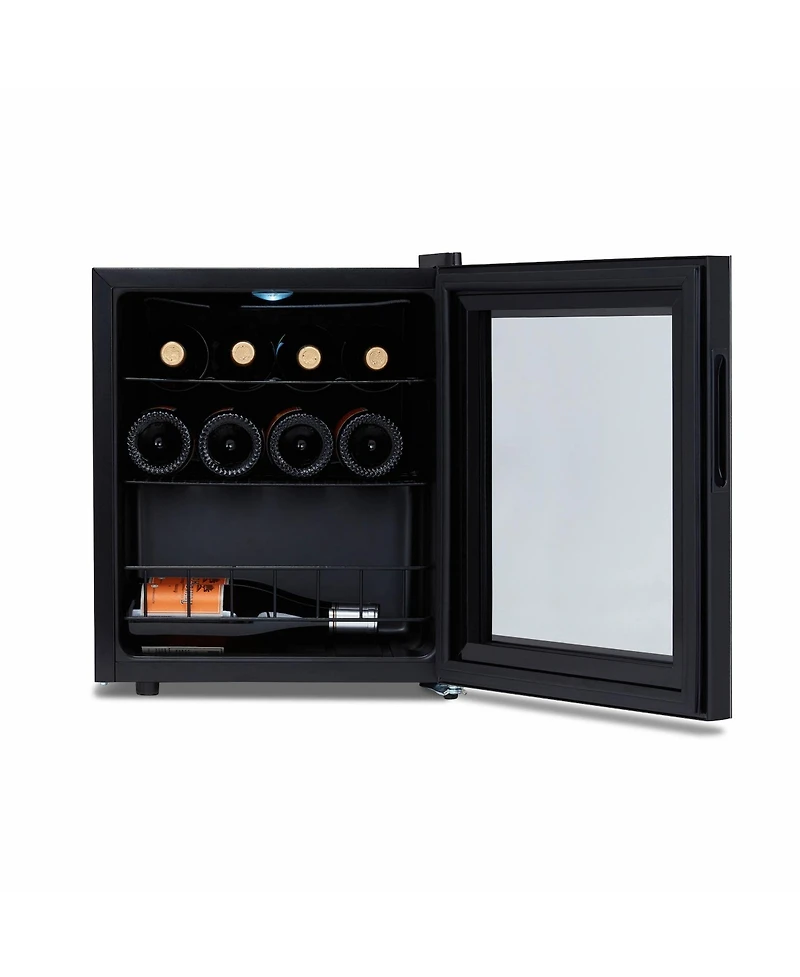 Newair Shadow Series Wine Cooler Refrigerator 16 Bottle, Freestanding Mirrored Wine Fridge with Double-Layer Tempered Glass Door & Compressor Cooling