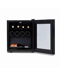 Newair Shadow Series Wine Cooler Refrigerator 16 Bottle, Freestanding Mirrored Wine Fridge with Double-Layer Tempered Glass Door & Compressor Cooling