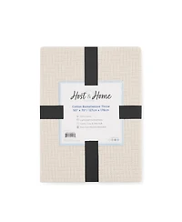 Host & Home 100% Cotton Basketweave Throw, Lightweight Blanket, 300GSM, 5 Color Options, 50x70