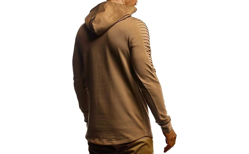 Leif Nelson Men's LN6369 Light Hooded Sweatshirt Size Xl, Grey