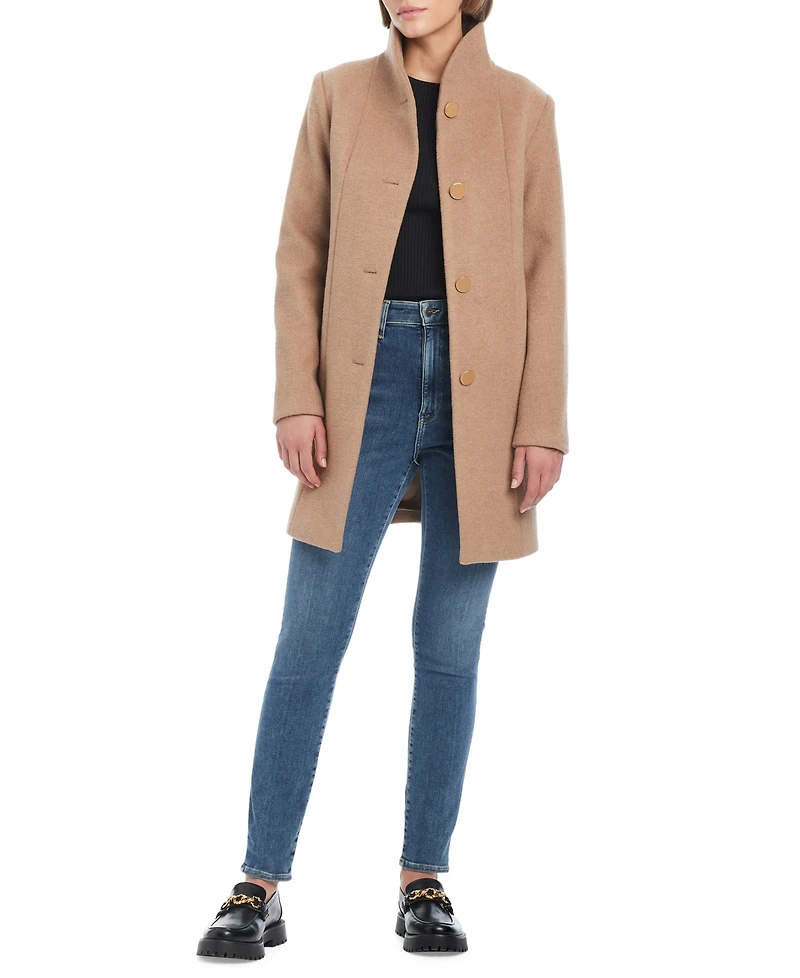 Kate Spade New York Women's Single-Breasted Stand-Collar Coat