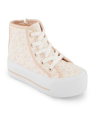 Dkny Little and Big Girls Katie Tall Platform High Top Sneaker