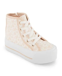Dkny Little and Big Girls Katie Tall Platform High Top Sneaker