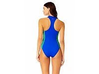 Coppersuit Women's Zip Front One Piece Swimsuit
