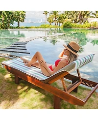 Arkwright Home Cabo Cabana Chaise Lounge Chair Covers (2 Pack), Striped Color Options, Soft Cotton, 30x85 in. with 8" Fitted Pocked for Beach