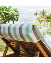 Arkwright Home Cabo Cabana Chaise Lounge Chair Covers (2 Pack), Striped Color Options, Soft Cotton, 30x85 in. with 8" Fitted Pocked for Beach