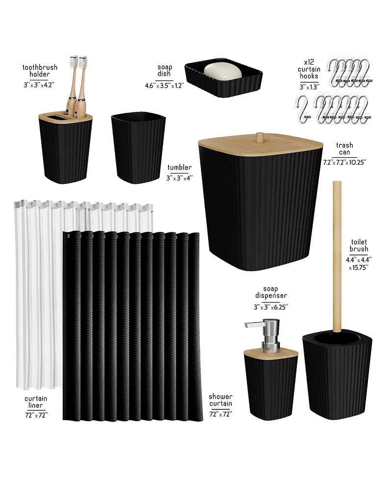 Clara Clark Piece Complete Bathroom & Vanity Accessories Set