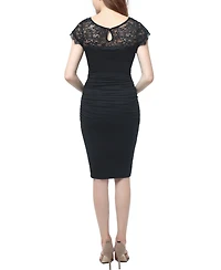 kimi + kai Maternity Lace Trim Bodycon Dress