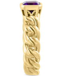 Effy Amethyst Chain Link Statement Ring (1-3/8 ct. t.w.) in Gold-Plated Sterling Silver