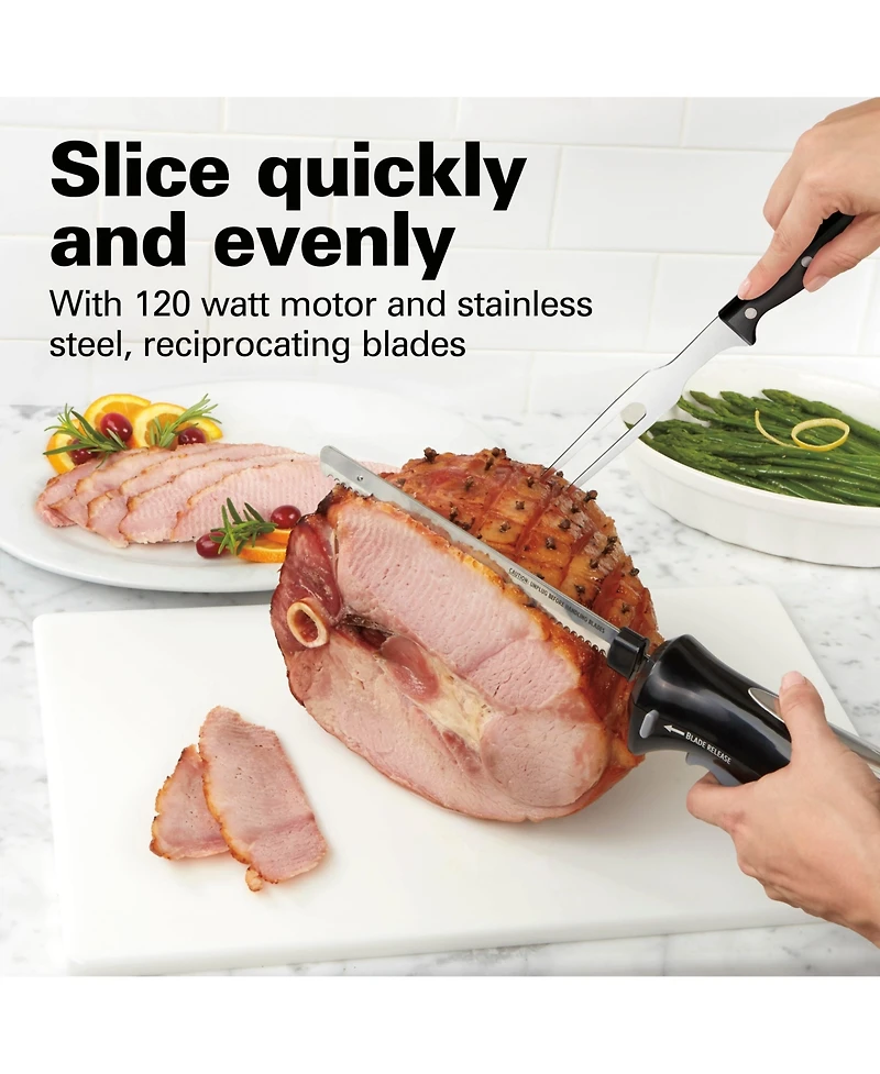 Hamilton Beach Electric Knife Set with Fork & Case - 74277G