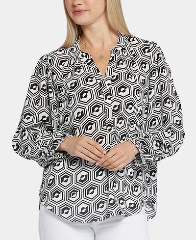 Nydj's Puff Sleeve Popover Top