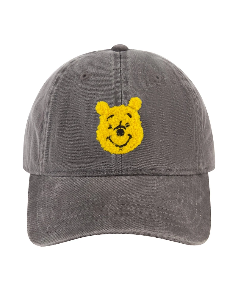 Disney Men's Pooh Head Chenille Patch Dad Cap