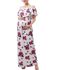 kimi + kai Maternity Floral Print Nursing Maxi Dress
