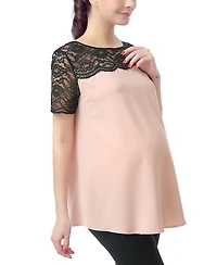 kimi + kai Maternity Lace Trim Blouse