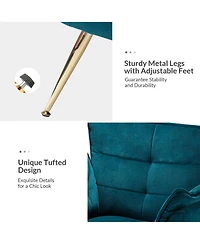 Velvet Accent Chair with Gold Legs for Living Room Bedroom