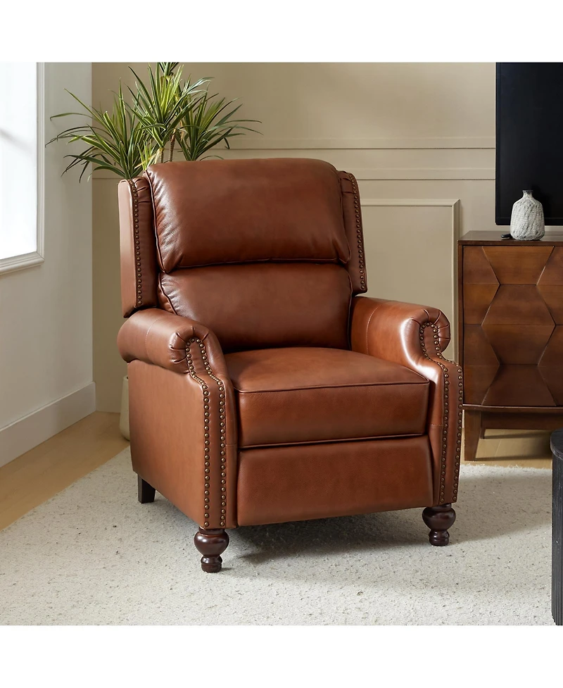 Franco Genuine Leather Manual Recliner