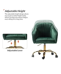 Velvet Home Office Desk Chair Height Adjustable