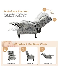 Asikli Manual Recliner with Wingback Design