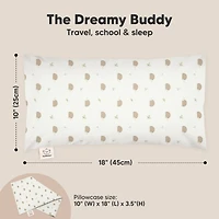 KeaBabies Toddler Buddy Pillow with Pillowcase, 10X18 Soft Cotton Pillows for Sleeping