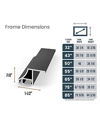 Deco Tv Frames 32" Alloy Scoop Frame for Samsung The Frame Tv 2021-2024