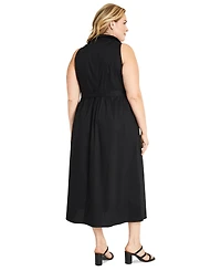 Maggy London Plus Size Belted Shirtdress