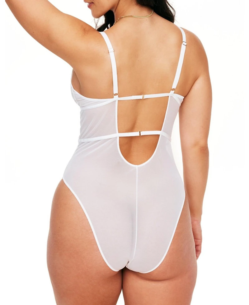Adore Me Plus Rosie Crotchless Bodysuit Lingerie
