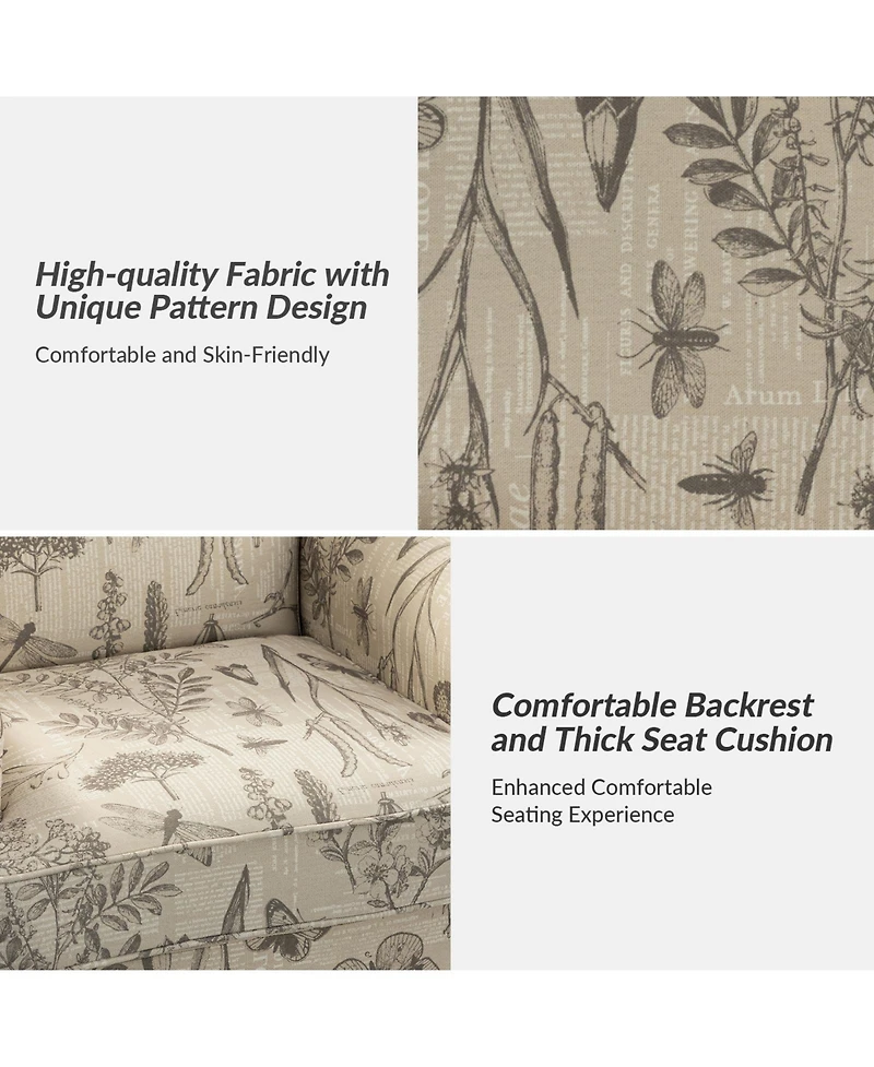Lakeydra Farmhouse Style Armchair with Pattern Design