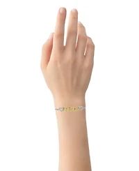 Diamond Nana Heart Bolo Bracelet (1/6 ct. t.w.) in Sterling Silver or Sterling Silver & 14k Gold-Plate