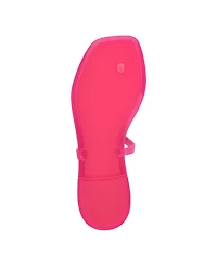 Calvin Klein Women's Edhen Logo T-Strap Flat Jelly Sandals