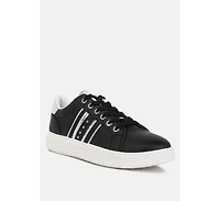 London Rag Claude Faux Leather Back Panel Detail Sneakers