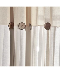 Lush Decor Linen Button Window Curtain Panels