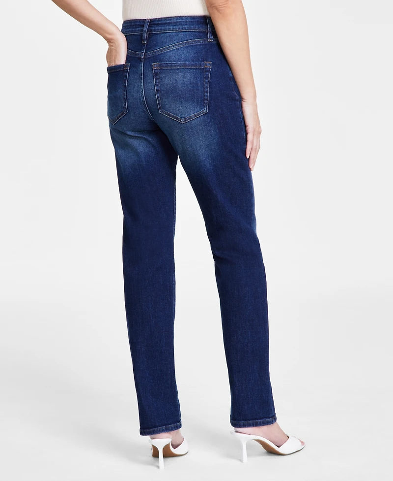 I.n.c. International Concepts Women's High-Rise Straight-Leg Jeans, Created for Macy's