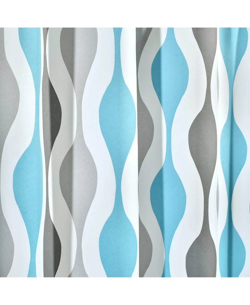 Lush Decor Mid Century Geo Light Filtering Window Curtain Panels
