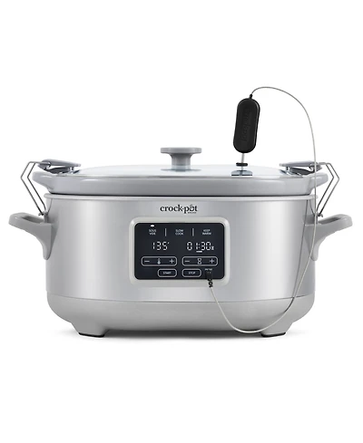 Crock-Pot 7 Qt. Cook Carry Programmable Slow Cooker with Sous Vide, Stainless Steel